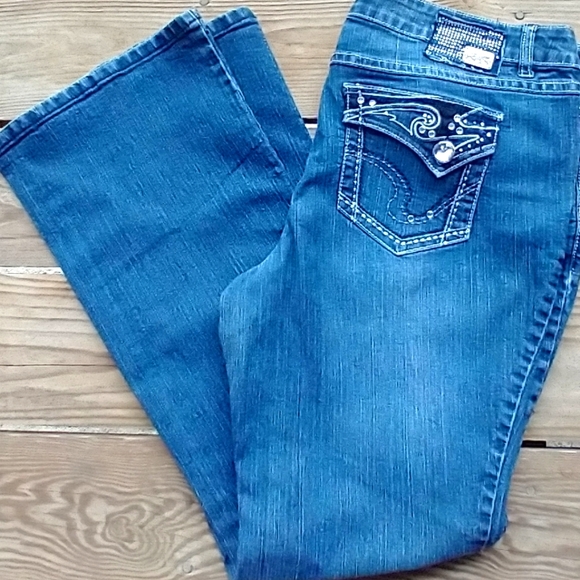 One 5 One Embellished Blue Jeans - Picture 3 of 6